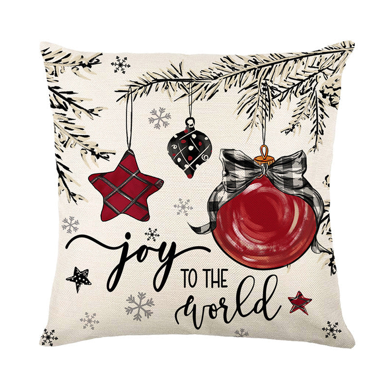 Christmas Cushion Cover Pillowcase Merry Christmas Decor for Home 2024 Xmas Ornament Happy Newyear Gift