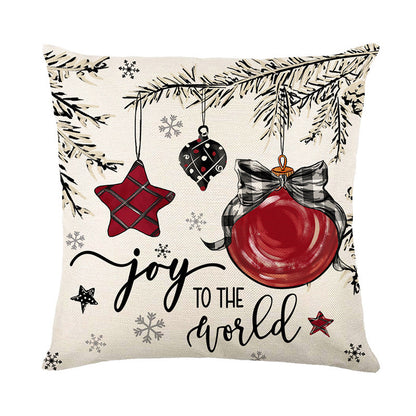 Christmas Cushion Cover Pillowcase Merry Christmas Decor for Home 2024 Xmas Ornament Happy Newyear Gift